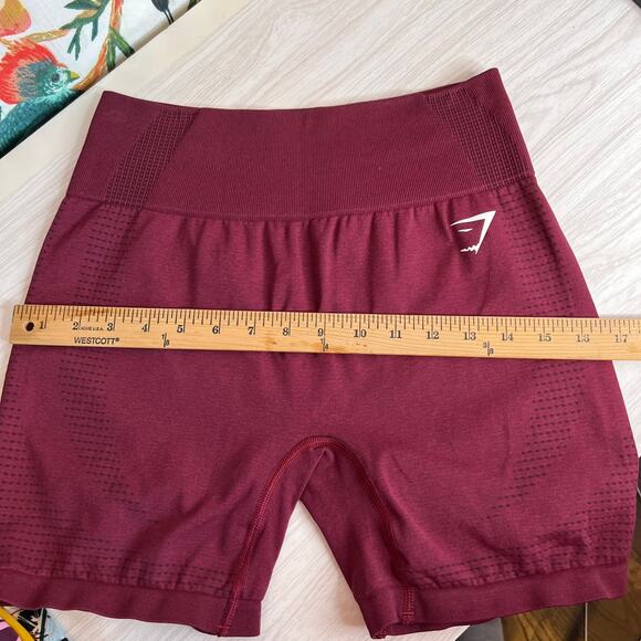 GYMSHARK the Vital Stretch Shorts in Maroon Women's Size Small - Picture 11 of 13